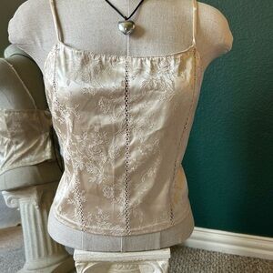 Victoria's Secret y2k gold Floral Cami